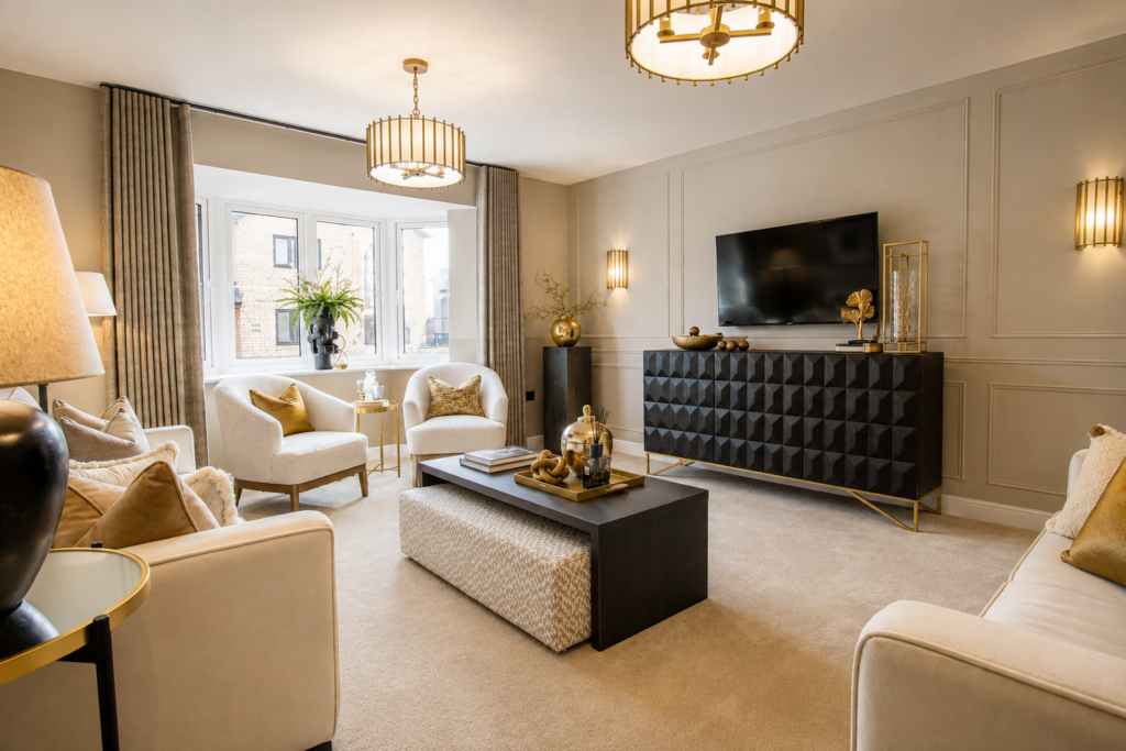 Willowbank gold living room