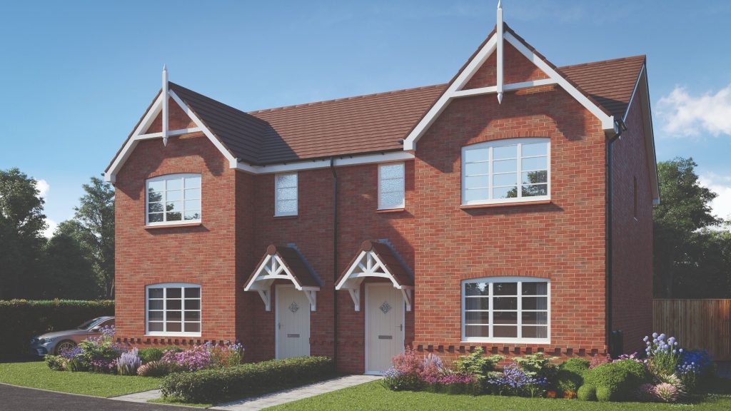 A close-up of a red brick Owl Homes property exterior
